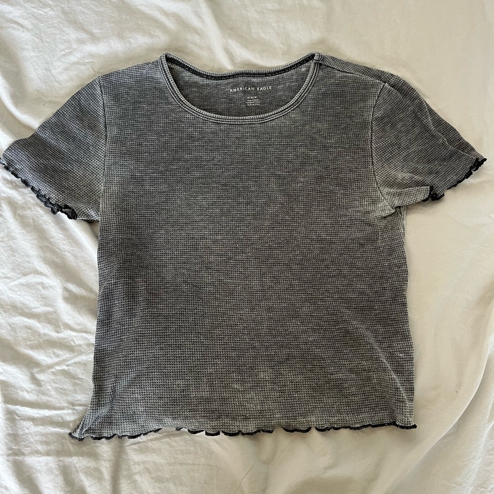 American Eagle Lettuce Cut Shirt